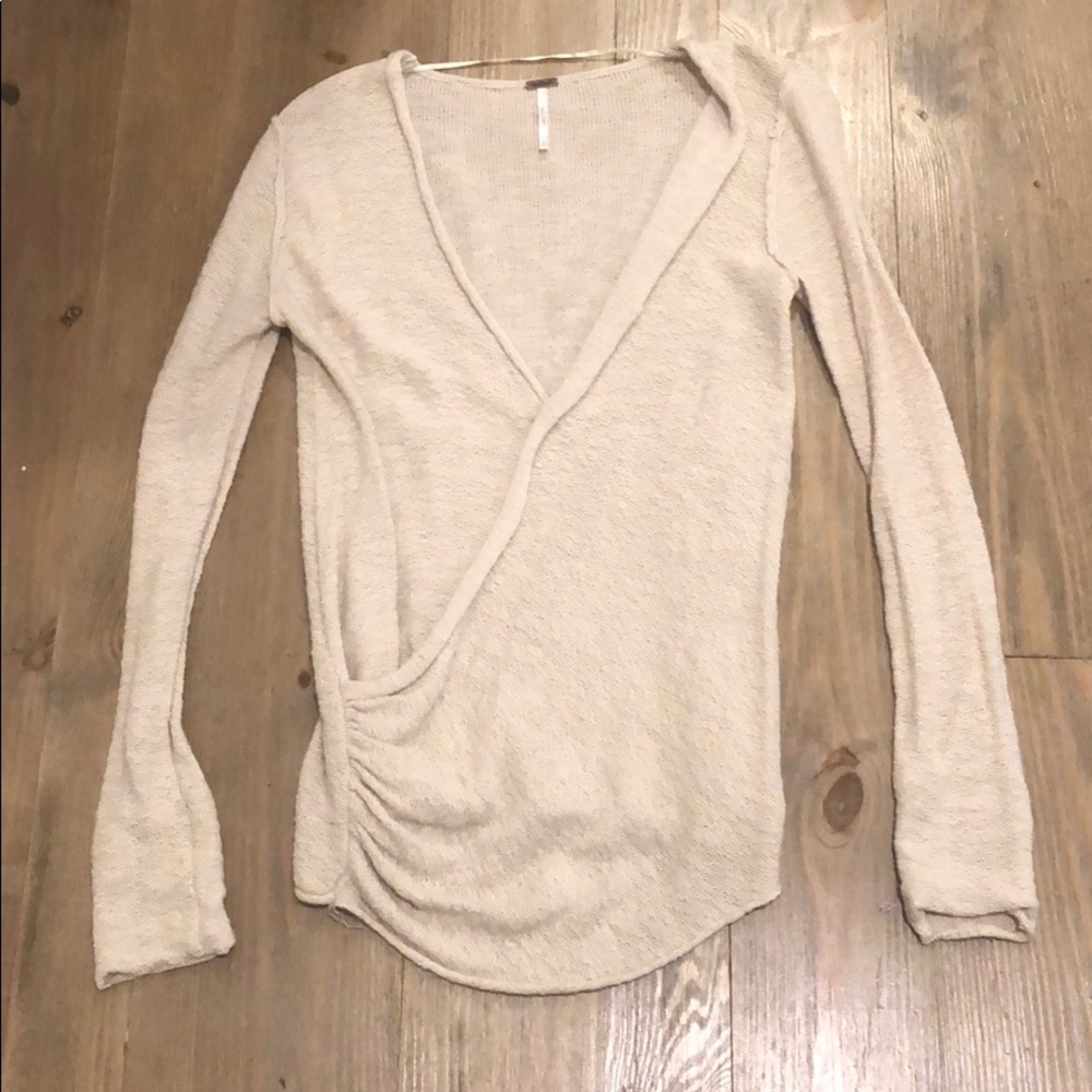 Crossover Deep V Free People Sweater